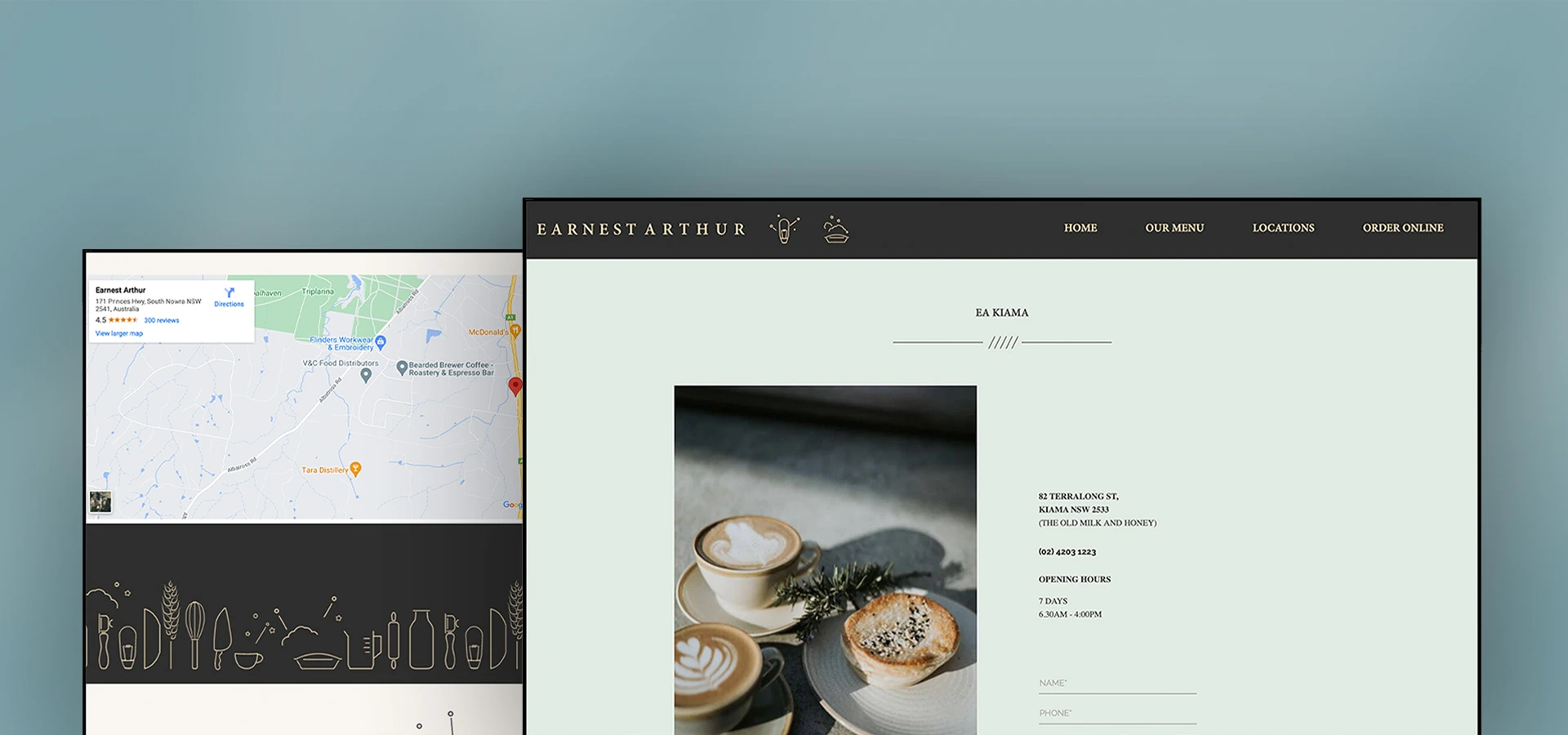 Brand Identity and SEO Website for Pies & Coffee Café